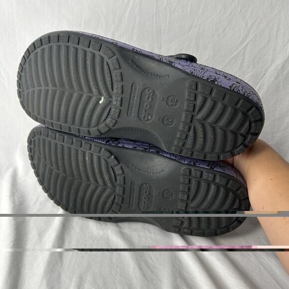 Disney Crocs Haunted Mansion Wallpaper Men 10 Women 12 Glow In The Dark Jibbitz - Picture 5 of 8